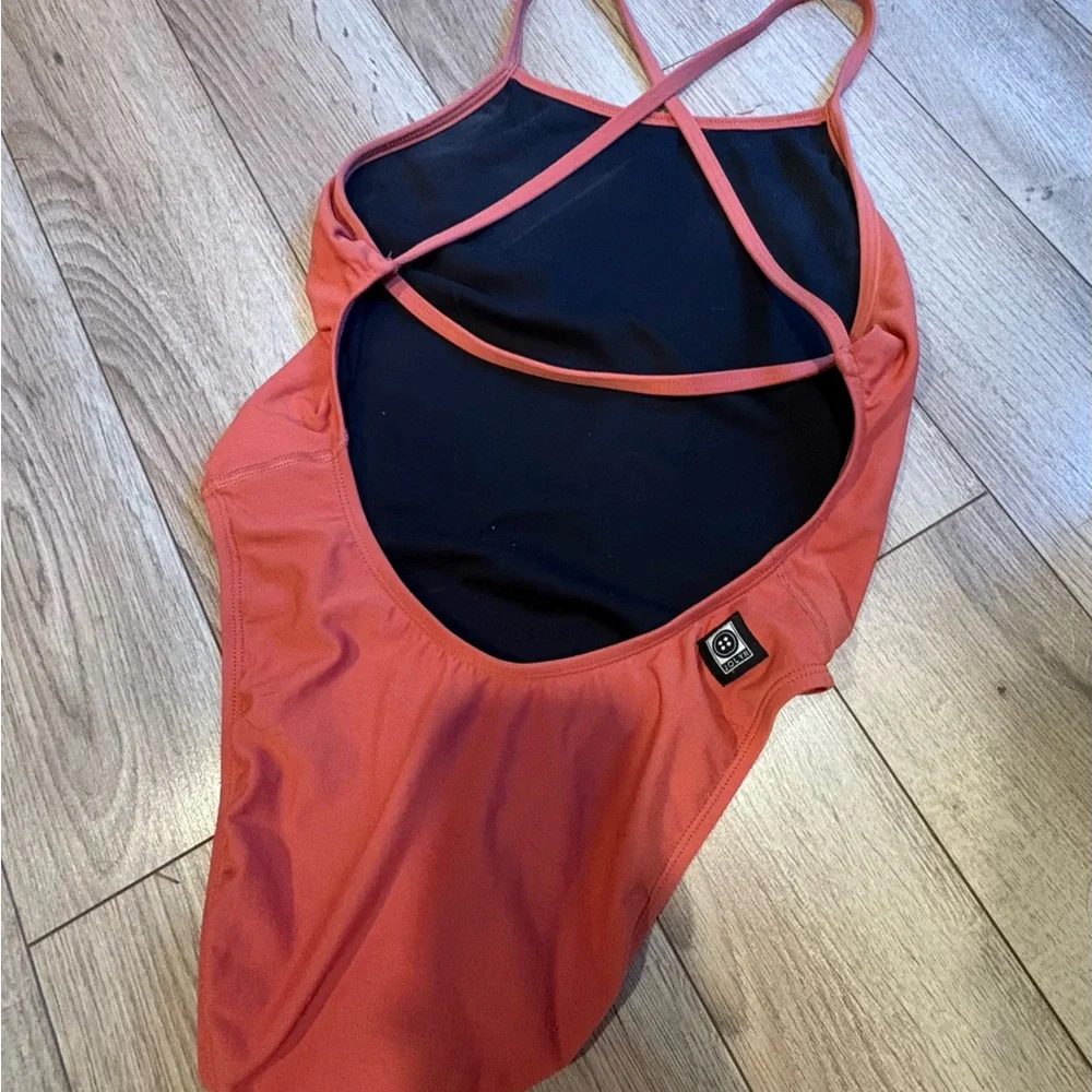 Jolyn Clothing Black and Orange Swimsuit - Picture 2 of 5